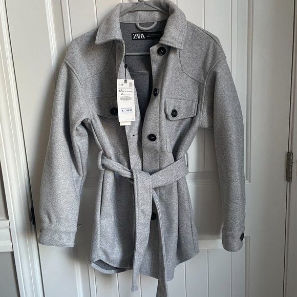 Zara Jackets & Blazers - Belted Zara Shacket